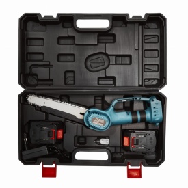 Mini fierăstrău cu lanț cu acumulator 8 inch KraftDele KD10647, 2 baterii 21V, pentru tăiere crengi și lucrări de grădină - Img 10