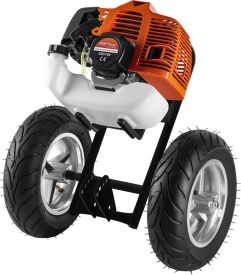Motocoasă pe roți pe benzină KraftDele KD5188, 5,2 CP, cu cap fir, disc vidia și perie pentru curățarea rosturilor - Img 12