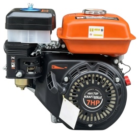 Motor termic pe benzină KraftDele KD6550, 7 CP, 210 cmc, arbore orizontal 19 mm, 4 timpi pentru utilaje și echipamente - Img 3