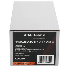 Pianownică pentru aparat de spălat cu presiune KraftDele KD1270, rezervor 1L, 7 duze, reglaj al spumei - Img 9