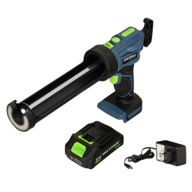 Pistol de silicon acumulator KraftDele KD5482 – 21V, 2500mAh, 120kg forță, 95mm/min, 4h autonomie, LED, 1.6kg