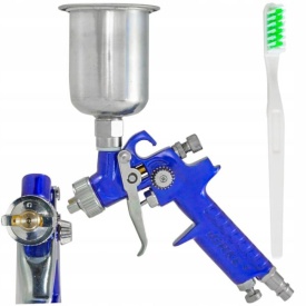 Pistol de vopsit pneumatic HVLP VERKE 0,8 mm, rezervor 125 ml, pentru retușuri și lucrări de finisaj precise - Img 8