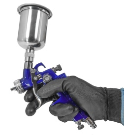 Pistol de vopsit pneumatic HVLP VERKE 1,0 mm, rezervor 125 ml, pentru finisaje, retușuri și aplicare precisă a vopselei - Img 7