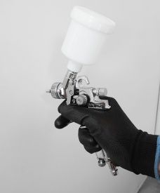 Pistol de vopsit pneumatic HVLP VERKE H-2000P, duză 1,0 mm, rezervor 125 ml, pentru finisaje și retușuri precise - Img 11