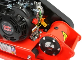 Placă compactoare 48kg MAR-POL MP-60 M79510 – motor OHV, forță 8.2kN, adâncime 20cm, covor cauciuc și roți incluse - Img 5