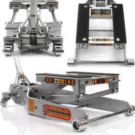 Podnoșnik hidraulic ATV și motociclete Mar-Pol M80111, aluminiu-magneziu, 680 kg, platformă reglabilă