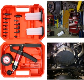 Pompă manuală de vacuum cu vacuummetru VERKE pentru diagnosticare auto, testare sisteme BARO, PCV și EGR - Img 6