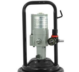 Pompa pneumatică de gresare 12L cu furtun 4 m și roți, pentru ungere sub presiune, model V86140 MaxRom - Img 4