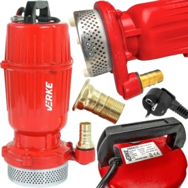 Pompă submersibilă pentru apă murdară VERKE QDX-550, 230V, 0,55 kW, 8000 l/h, refulare 1 inch, înălțime max. 22 m - Img 6