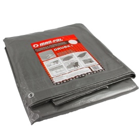 Prelată de protecție groasă Mar-Pol 10x12 m, impermeabilă, cu inele metalice, pentru acoperire și protecție interior/exterior - Img 1