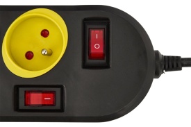 Prelungitor electric KraftDele 1,5 m cu 5 prize, protecție copii și întrerupătoare individuale, negru, KD4000-CZ - Img 6