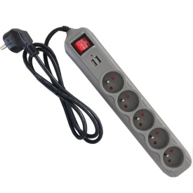 Prelungitor electric KraftDele KD4034, 3 m, cu 5 prize și 2 porturi USB, protecție la suprasarcină - Img 7