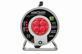 Prelungitor electric pe tambur KraftDele KD4021, 30 m, cablu 3x2,5 mm², 4 prize, pentru grădină și uz casnic - Img 2