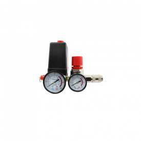Presostat compresor aer cu supapa si regulator de presiune cu cuple rapide 20A 220V 6-8 bari B-AC011F - Img 2