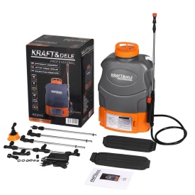 Pulverizator electric cu acumulator KraftDele KD2030, 16L, 12V 8Ah, cu lance telescopică și set de duze pentru grădină și culturi - Img 2