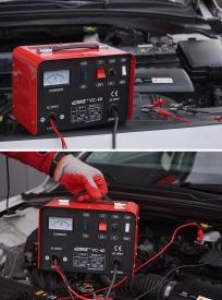 Redresor auto 12V/24V MaxRom VC-40, 20A, cu ampermetru și protecții pentru acumulatori plumb-acid 90-250Ah - Img 9