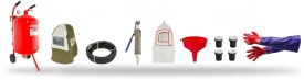 Sablator mobil cu sifon VERKE 76L, 4 duze, furtun 3 m, pentru curatare metal, garduri, zidarie si piese auto - Img 9