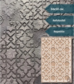 Sablon Perete vopsire, tencuiala Faianță Marocană model MXSP7664 marime 340 x500 mm