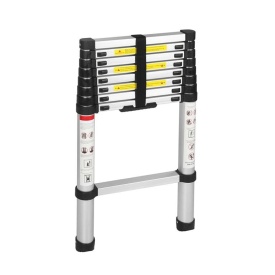 Scară aluminiu KraftDele cu 8 trepte, înălțime de lucru 2,6 m, suportă până la 150 kg - Img 5