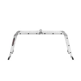 Scară articulată din aluminiu cu platformă KraftDele KD4070, 4x3 trepte, înălțime maximă 346 cm - Img 11