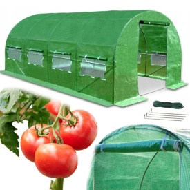 Sera tip Tunel de grădină cu folie Mar-Pol 4 x 2,5 x 2 m, 10 mp, cu 8 ferestre, 2 uși și protecție UV-4