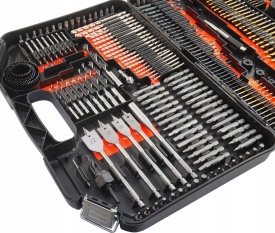 Set 246 piese de burghie și biți MaxRom în valiză, pentru lemn, metal și beton, cu accesorii complete de găurire și înșurubare - Img 2
