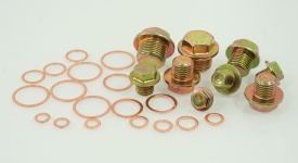 Set 534 bucăți saibe din cupru și dopuri de golire ulei MaxRom, organizator cu dimensiuni 6-20 mm pentru service auto - Img 3