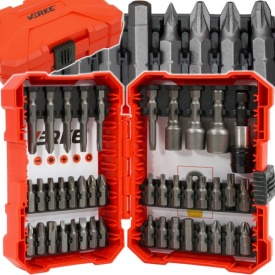 Set biți profesional Verke 42 piese, Torx, imbus și plați, din oțel crom-vanadiu, cu adaptor magnetic și cutie de depozitare - Img 8