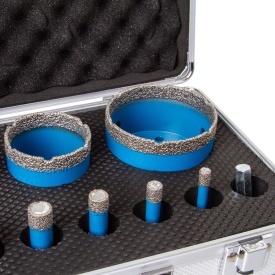 Set carote diamantate Mar-Pol CATA 6-68 mm, 11 piese, filet M14, pentru gresie, faianță, klinkier și piatră naturală - Img 3