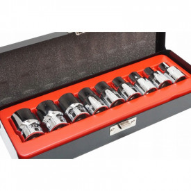 Set chei TORX 1/2" E10-E24 9 elemente VERKE V39111 - Img 4