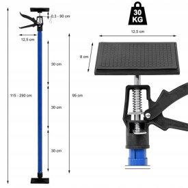 Set de 2 Suporti telescopic 115-290 cm 30Kg pentru montarea panourilor de rigips MXM80075 – Kraft&Dele