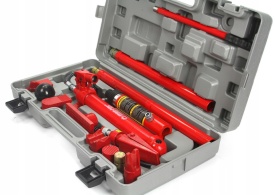 Set expandor hidraulic auto 10T Mar-Pol M80410, cu pompă, cilindru, accesorii și valiză pentru tinichigerie și redresare - Img 2