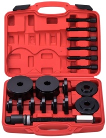 Set extractor cu șurub pentru butuci, rulmenți și bucșe KraftDele KD12517, 19 piese, cu adaptoare și valiză - Img 3