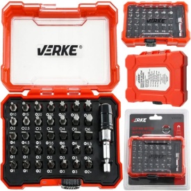 Set profesional biți VERKE 36 piese, 35 biți 25 mm din oțel crom-vanadiu S2 cu adaptor magnetic rapid - Img 9