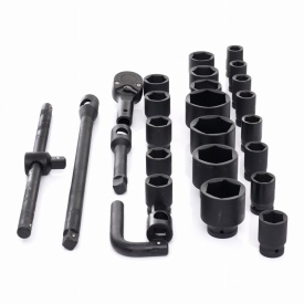 Set profesional de tubulare de impact hexagonale 3/4 inch, 26 piese, cu valiză KraftDele KD11758 - Img 10