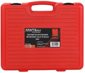 Set profesional KraftDele KD12502 pentru extragerea și montarea bucșelor 34-82 mm, 28 piese - Img 12