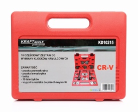 Set profesional pentru schimbarea plăcuțelor de frână 18 piese KraftDele KD10215 pentru atelier și întreținere auto - Img 9