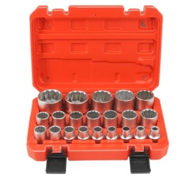 Set tubulare 12 puncte 1/2 inch 8-36 mm, 21 piese, din oțel CrV, în valiză de depozitare, MaxRom - Img 9