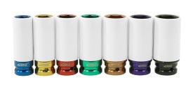 Set tubulare de impact 1/2 pentru jante din aluminiu, 7 piese, protecție pentru jantă, MaxRom V86101 - Img 10