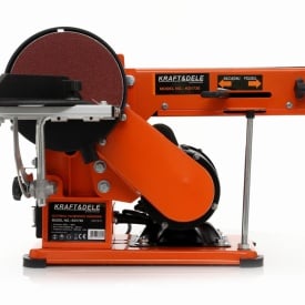 Șlefuitor de banc cu bandă și disc KraftDele KD1730, 600W, masă reglabilă, pentru prelucrare precisă a lemnului