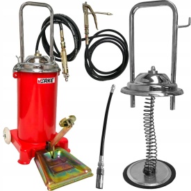Smarniță cu pedală 15L și furtun 4 m pentru ungere sub presiune, rezervor metalic, model V86132 MaxRom - Img 2