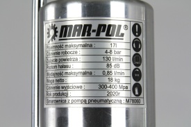 Smarniță pneumatică Mar-Pol 17L cu pompă pneumatică și roți, pentru ungere rapidă în atelier și utilizare profesională - Img 6
