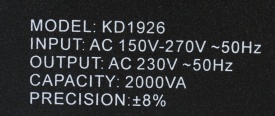 Stabilizator de tensiune AVR 2000VA 230V KraftDele KD1926, protecții multiple pentru aparate și echipamente electrice - Img 11