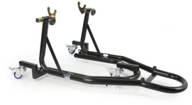 Stand moto față + spate Mar-Pol M80171, tip COMBO cu roți pivotante și blocare, pentru lucrări de service și întreținere - Img 4