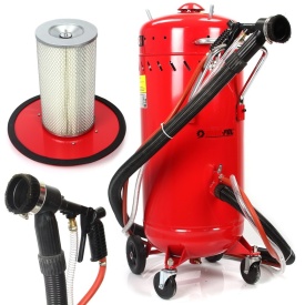 Statie sablare mobila cu aspirator integrat 105L (28 Gal) MAR-POL M80593 – 1200W, fără praf, presiune 8.3 bar