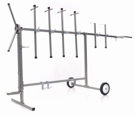 Stativ profesional pentru vopsitorie Kraft&Dele KD349 – Rotativ 360°, 6 Brațe de fixare, Mobil, Lungime 200 cm - Img 10