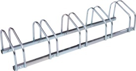 Stativ suport biciclete 5 locuri KraftDele KD652, oțel galvanizat, fixare în pardoseală, pentru anvelope până la 60 mm