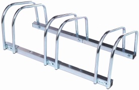Stativ suport biciclete KraftDele KD650 pentru 3 locuri, din oțel, montaj pe pardoseală, pentru garaj, curte și spații publice - Img 6