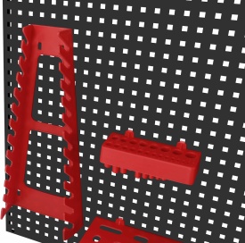 Tablă metalică perforată pentru scule KraftDele KD11897, 112x45 cm, cu 32 accesorii pentru organizare atelier și garaj - Img 8