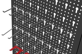 Tablă perforată pentru scule KraftDele KD11895, panou metalic de perete 120x60 cm pentru atelier, garaj și organizare eficientă - Img 7